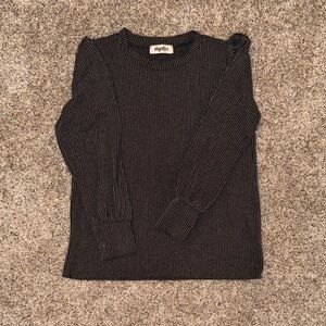 Women’s Haptics Gray Ribbed Knit Sweater